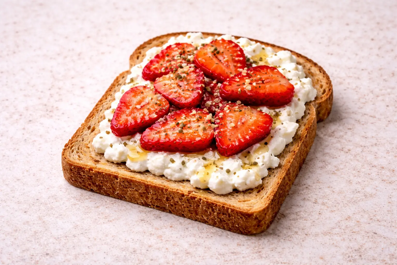 Cottage Cheese & Berry Breakfast Toast - breakfast recipe, 315 calories per serving