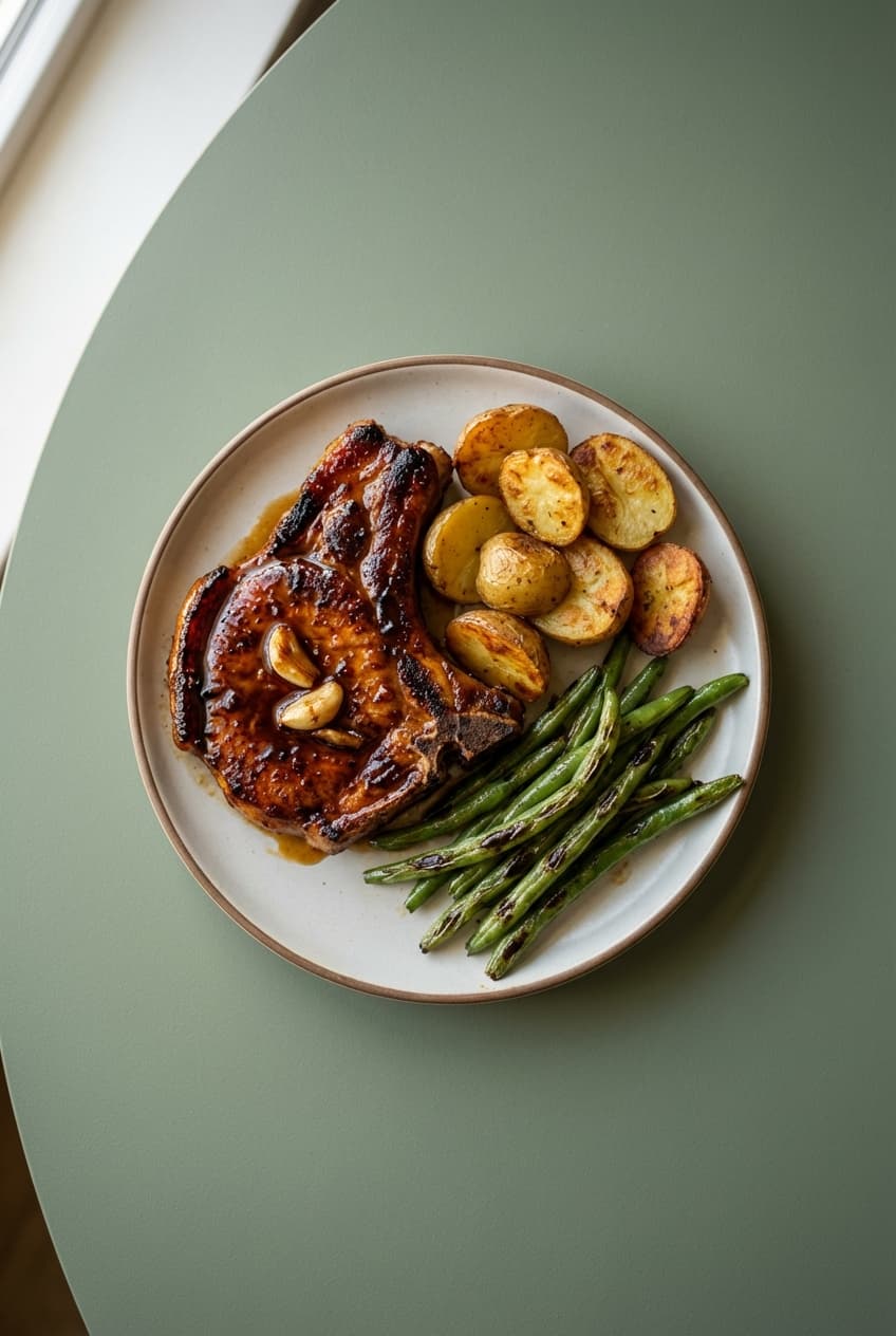 Caramelized Honey Garlic Pork Chops