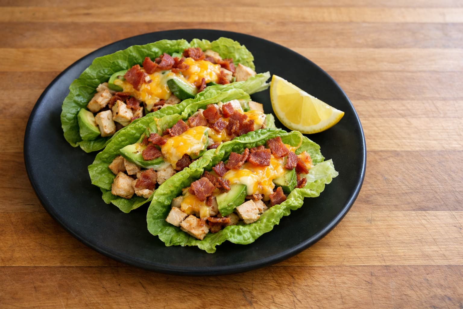 Cheesy Avocado & Bacon Chicken Wraps