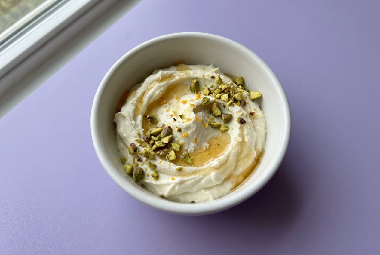 Honeyed Ricotta with Crushed Pistachios