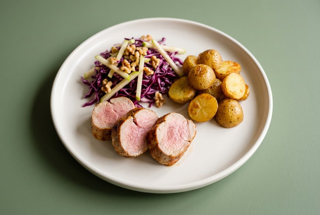 Juicy Pork Tenderloin with Apple Slaw