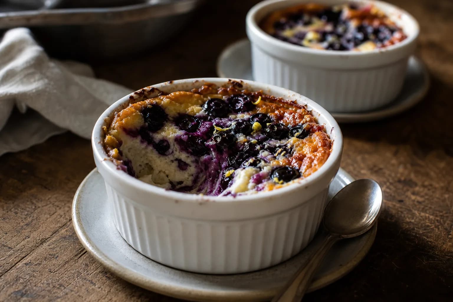 Baked Lemon Blueberry Ricotta Cup