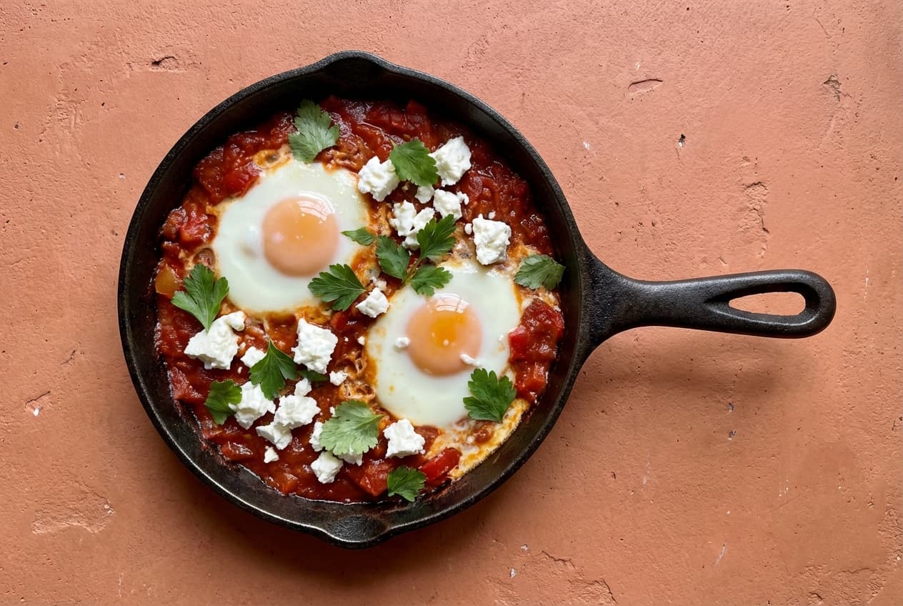 One-Pan Shakshuka with Crumbled Feta