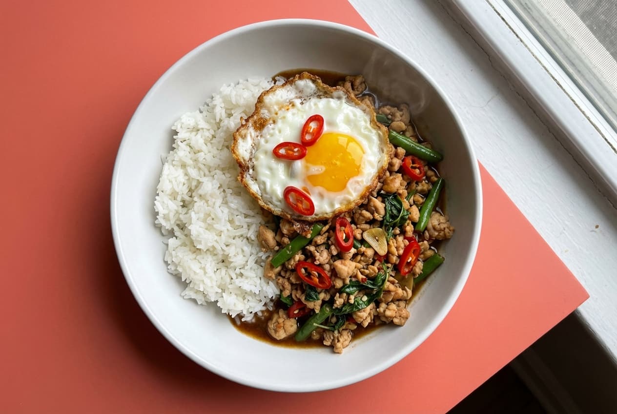 Spicy Thai Basil Chicken Bowl